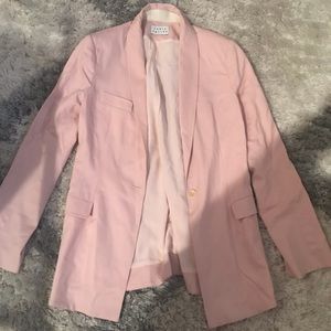 Tanya Taylor pink shirt-weight blazer